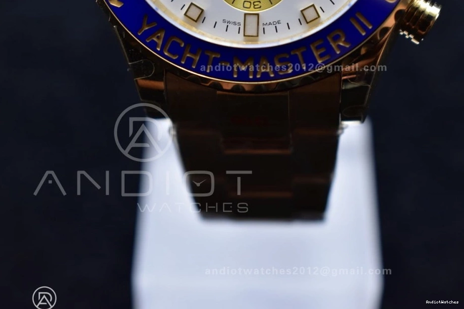 on YG 116688 Bracelet KF YachtMaster Dial 1:1 White YG Comfortable A Edition II 1218 Best 0714